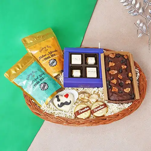 Trail Mix N Chocolate Decadence Basket