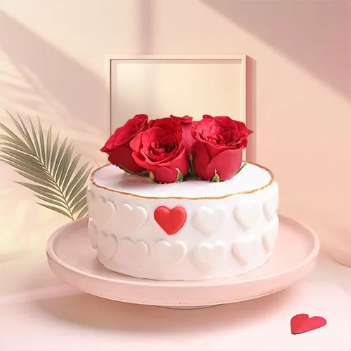 Joyful Celebration Cake  N  Floral Gift