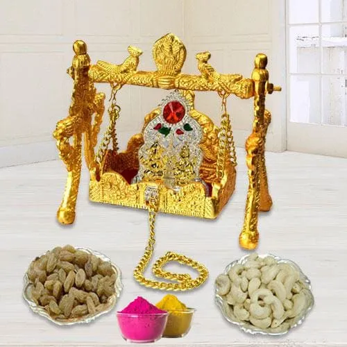 Divine Ganesh Laxmi Palana with Ganesh Laxmi Mandap n Dry Fruits