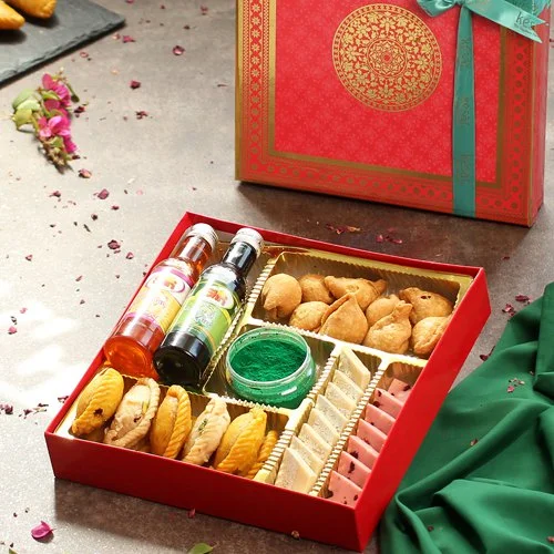 Irresistible Assorted Sweets N Holi Treat Gift Hamper