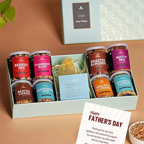 Delectable Fathers Day Snacks N DIY Grow Kit Hamper