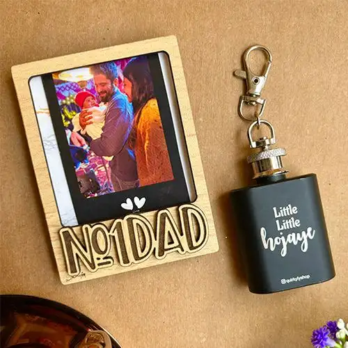 Dad Special Personalized Frame  N  Hip Flask Duo