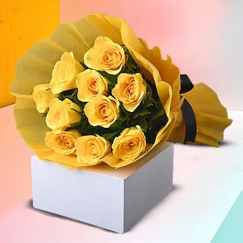 Vibrant Yellow Rose Delight