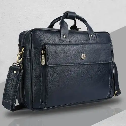 Stylish N Expandable Leather Laptop Bag for Men