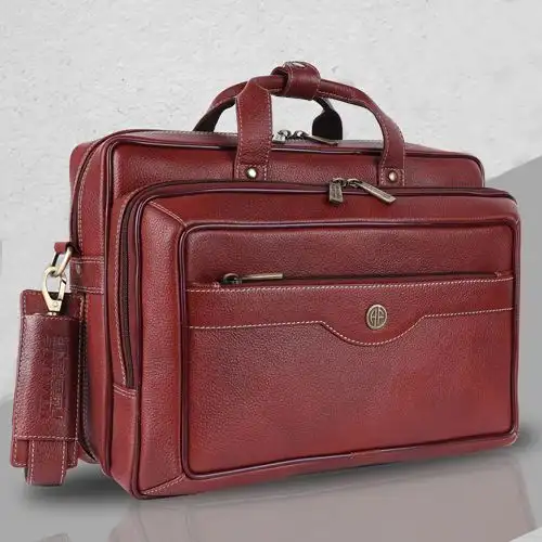 Sleek Leather Laptop Bag for Men