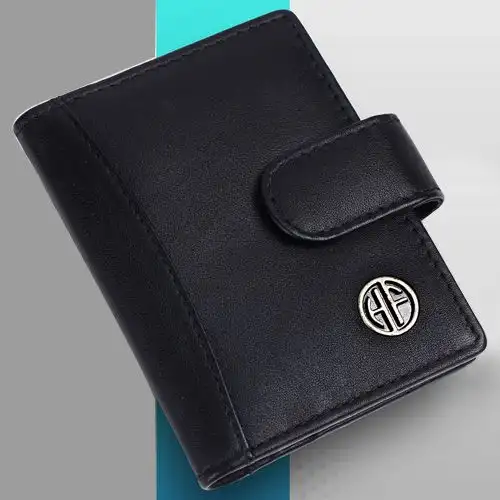 Trendy Leather RFID Protected Card Holder Wallet