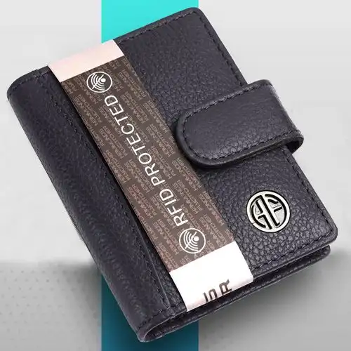 Suave Leather RFID Protected Card Holder Wallet