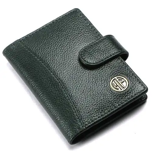 Trendy Leather RFID Protected Card Holder Wallet