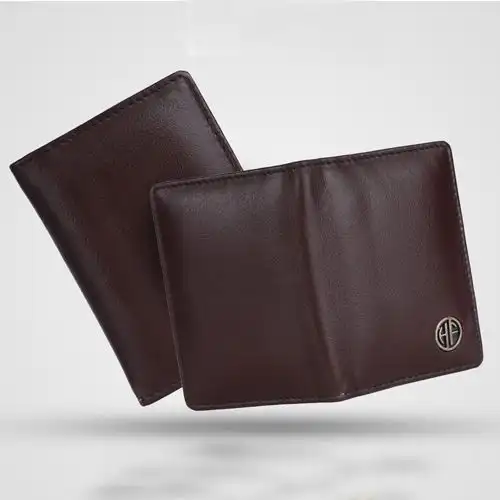 Trendy Leather RFID Protected Card Holder Wallet