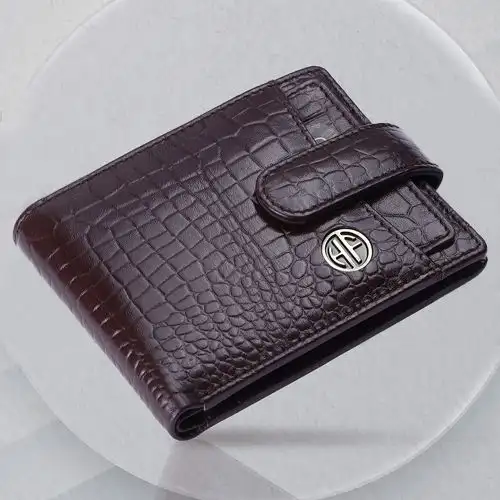 Fancy RFID Protected Leather Mens Wallet