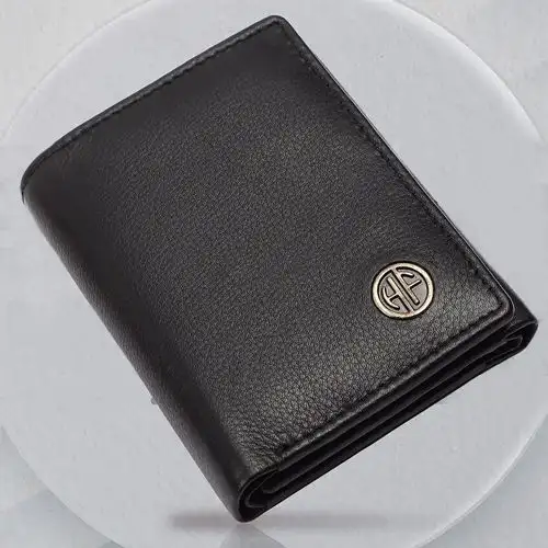 Impressive RFID Protected Trifold Leather Mens Wallet