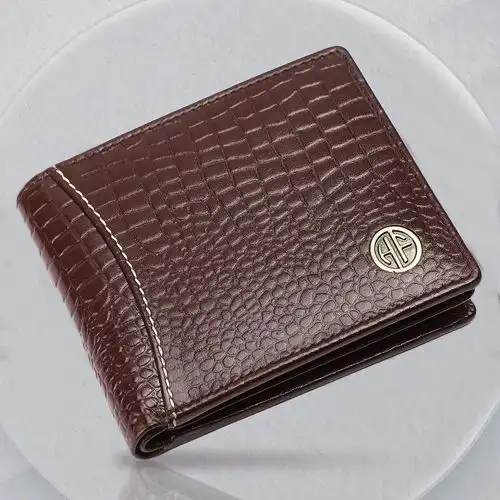 Fancy Leather RFID Protected Mens Wallet