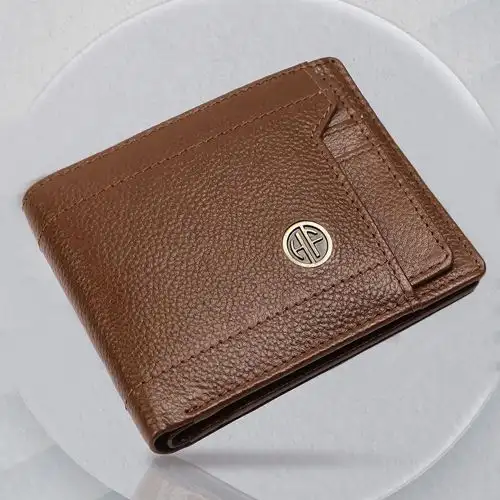 Elegant Leather RFID Protected Mens Wallet