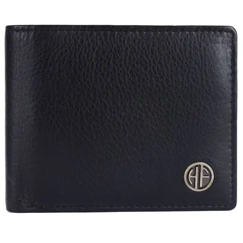 Attractive Leather RFID Protected Mens Bi Fold Wallet