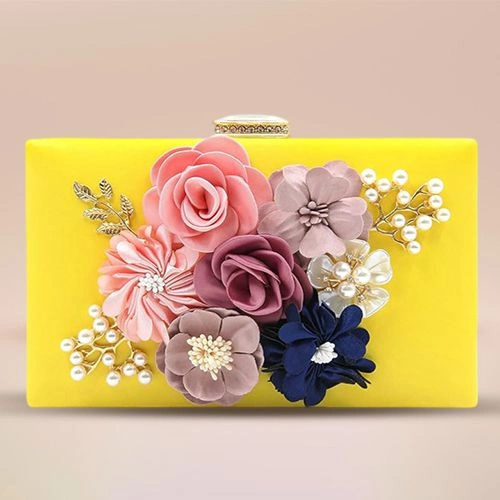 Designer Floral Evening Clutch for Her