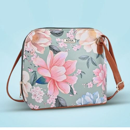 Fashionable Floral Print Crossbody Sling Bag