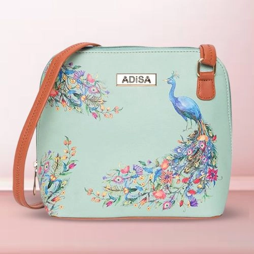 Lovely Floral Print Crossbody Sling Bag