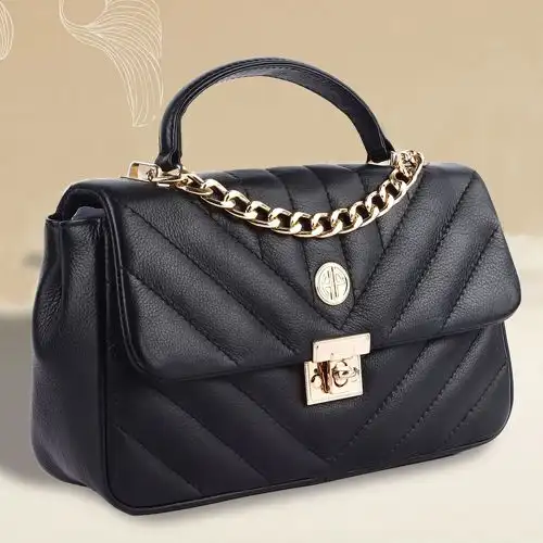 Sleek Leather Sling Handbag