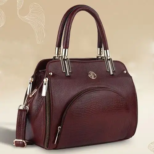 Classic Brown Leather Sling Handbag