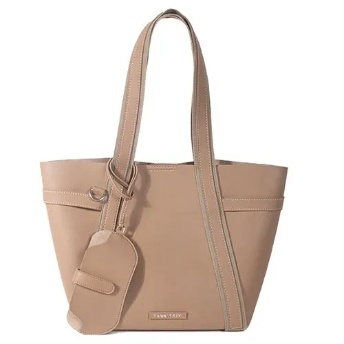 Spacious Beige Trooper Tote