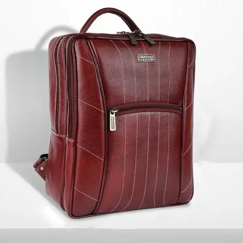 Trendy Leather Laptop Backpack