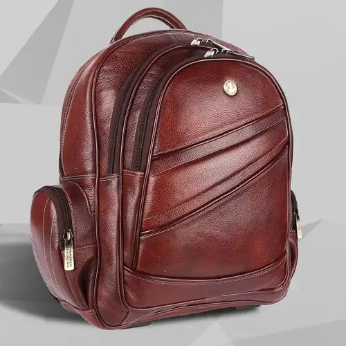 Stunning Leather Laptop Backpack