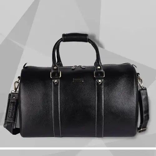 Stylish Leather Duffle Travel Bag