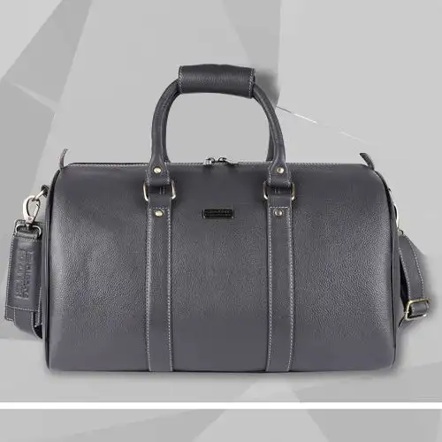 Stylish Leather Duffle Travel Bag