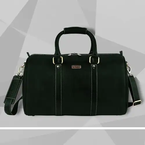 Exclusive Leather Duffle Travel Bag