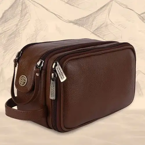 Fancy Leather Toiletry Travel Kit