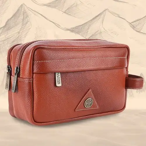 Lovely Mens Leather Toiletry Bag