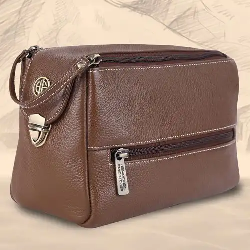 Amazing Leather Toiletry Bag