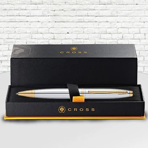 Classic Cross Calais Medalist Chrome and 24 KT Gold Plating Ballpoint Pen