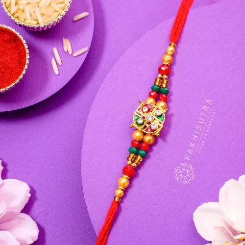 Fantastic Kundan Work Rakhi