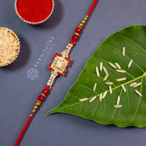 Gorgeous Jewelled Swastik Rakhi