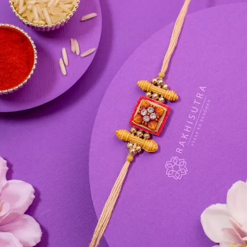 Impressionable Ethnic Stoned Rakhi