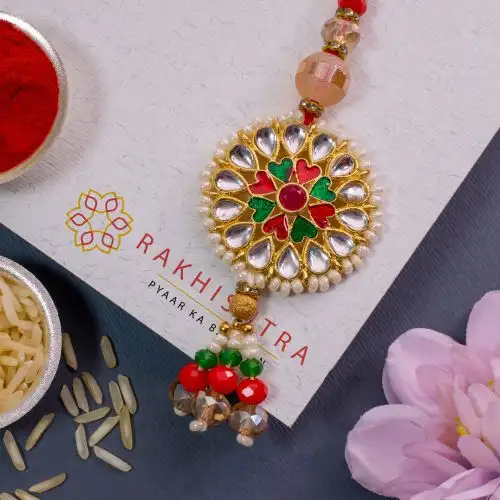 Exquisite Kundan Lumba Rakhi