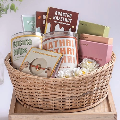 Joyful Rakhi Snacks Basket