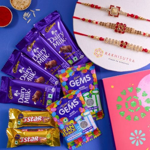 Classic AD Rakhi Set Cadbury Celebrations Combo