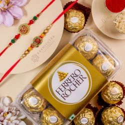 Marvellous Rakhi Set N Rocher Treat