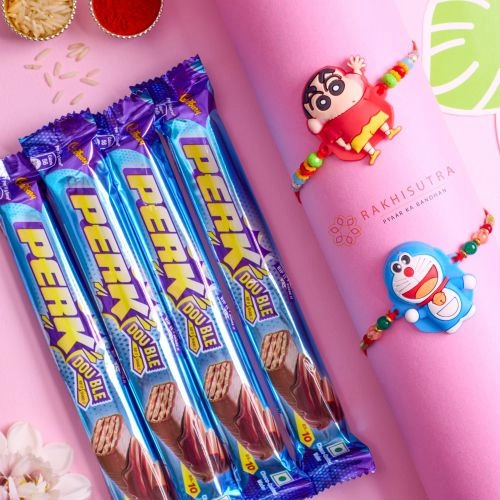 Fabulous Kids Cartoon Rakhi N Cadbury Perk Delight