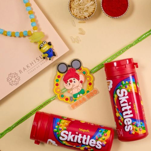 Adorable Kids Rakhi N Skittles Combo