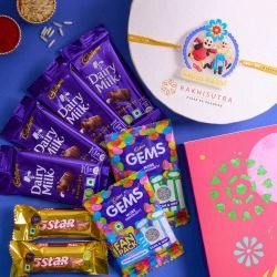 Stylish Motu Patlu Rakhi N Cadbury Celebrations Combo