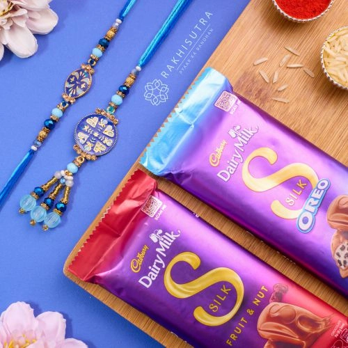 Wonderful Kundan Bhaiya Bhabhi Rakhi N Cadbury Silk Duo