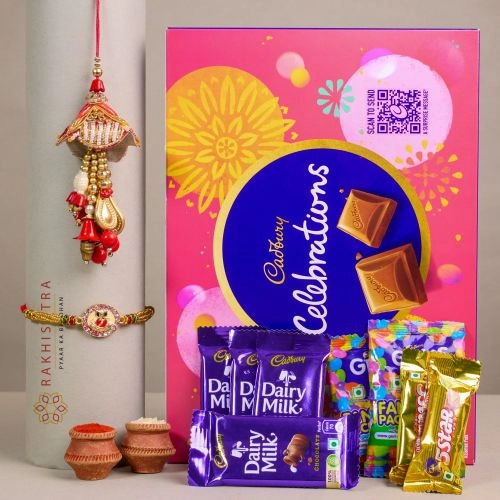 Stylish Bhai Bhabhi Rakhi N Cadbury Celebrations Combo