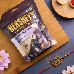 Amazing Bhai Rakhi N Hersheys Dark Chocolate Combo