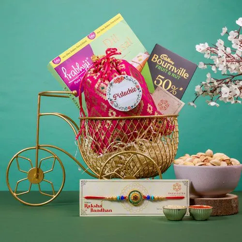 Stylish Rakhi with Premium Treats Combo