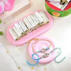 Traditional Rakhi N Pista Roll Combo