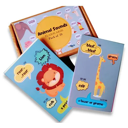 Vibrant Animal Sounds  N  Names Flashcards