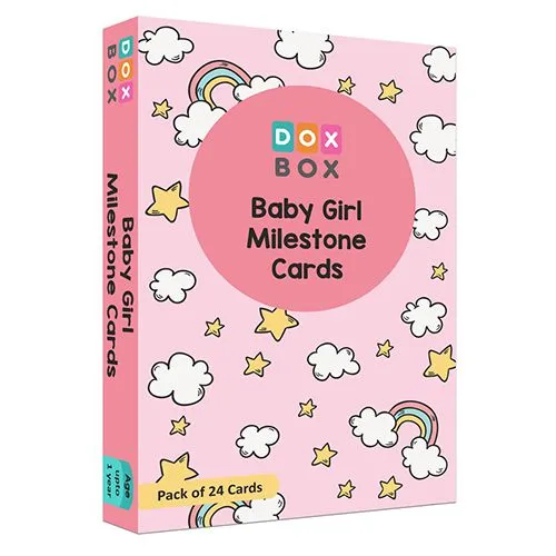 Adorable Baby Gir Milestone Cards